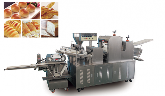 Control Panel Automatic Bread Forming Production Line With 9 Blades Cutting 0